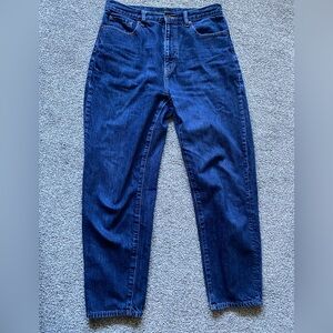 Uniqlo Classic Blue Denim Jeans Straight Leg High Waisted Relaxed Fit (29-30)